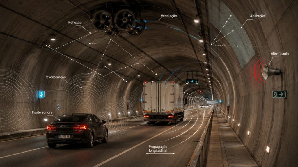 análise técnica da propagação do som no túnel
